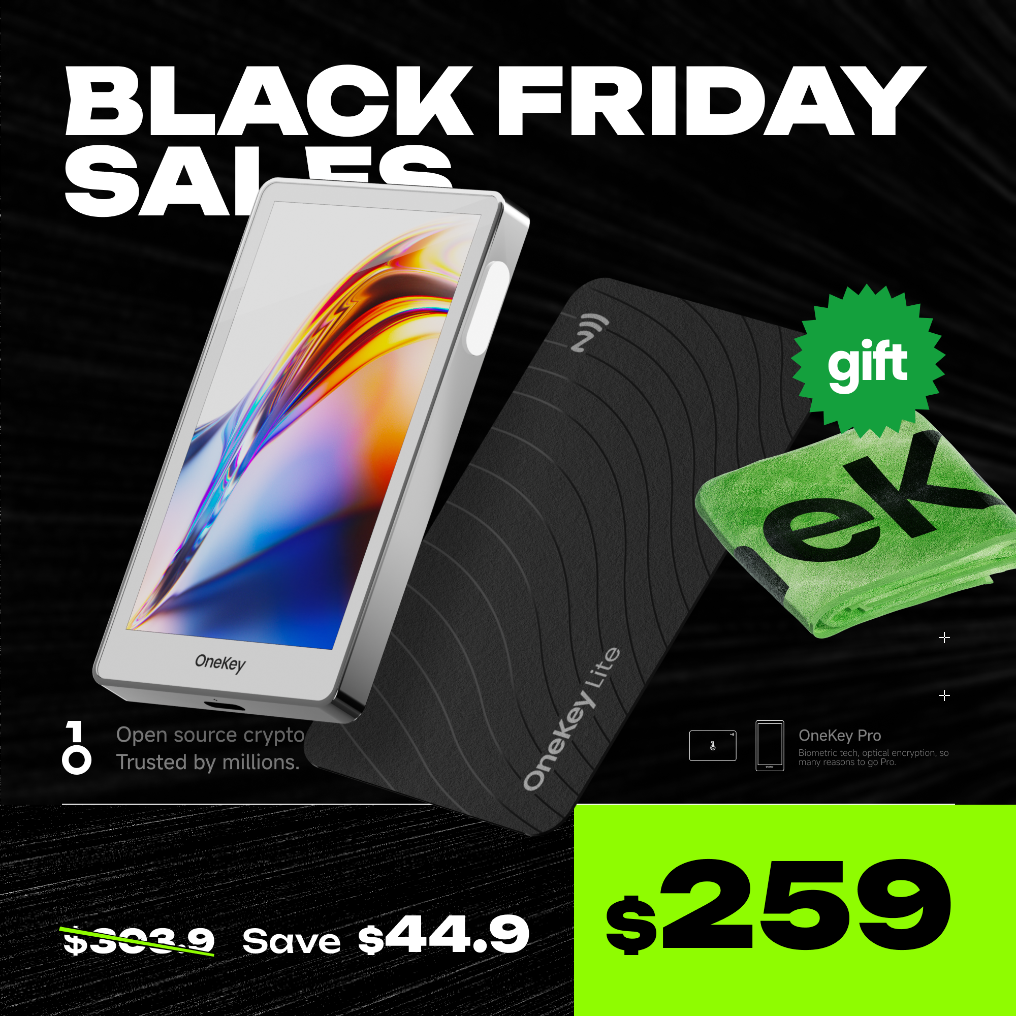 Black Friday Sales - OneKey Crypto Hardware Wallet Packages, Use Code: BFCM-2024