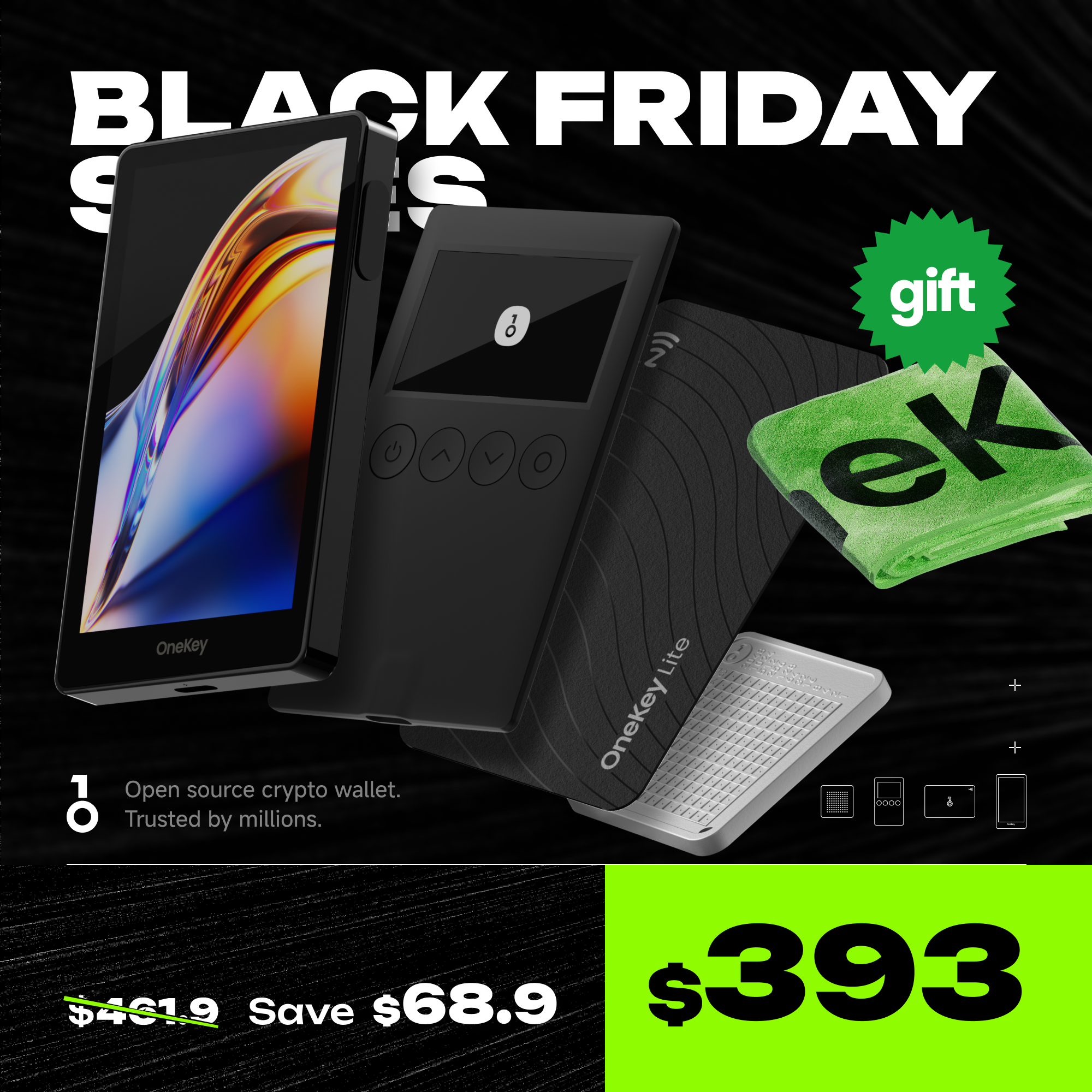 Black Friday Sales - OneKey Crypto Hardware Wallet Packages, Use Code: BFCM-2024