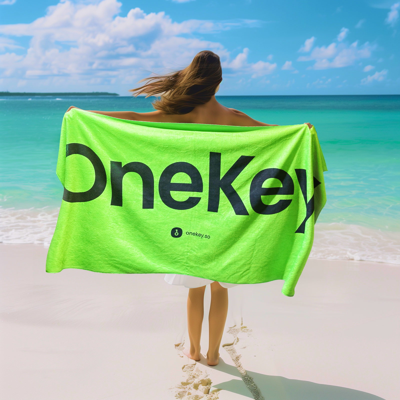 OneKey Classic Green Beach Towel